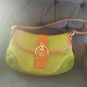Coach small green bag